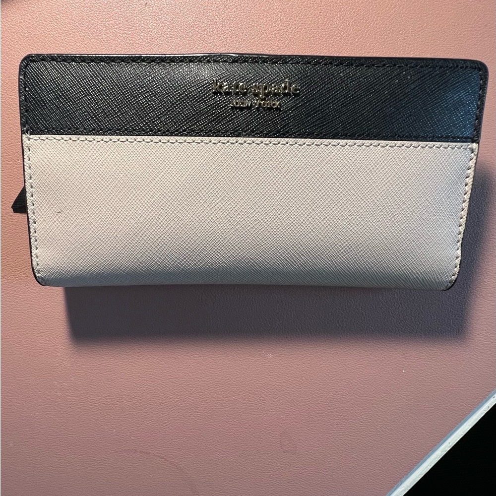 Black Tan Kate Spade Cameron Bifold Wallet